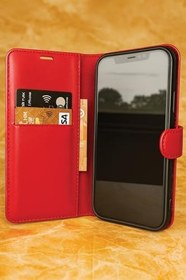 Resim Cekuonline Iphone Xs Max Ile Uyumlu Kılıf Cüzdanlı Kartlıklı Standlı Siyah + Kırmızı 2 Adet 