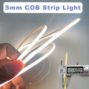 Resim 5mm COB LED Şerit Işıkları - Yumuşak Beyaz, Yatak Odası, Mutfak, Ev Oyun Odası, Parti ve TV Duvar Dekoru için Esnek Bant Lambası 
