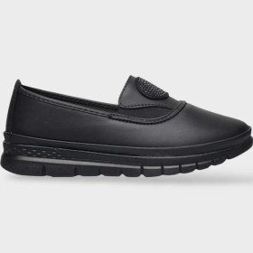 Resim Kadın Ortopedik Taban Lastikli Anne Günlük Ayakkabı Siyah Siyah 