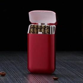 Resim Profisher Sigara Kutusu ve USB Şarjlı Çakmak Bordo 