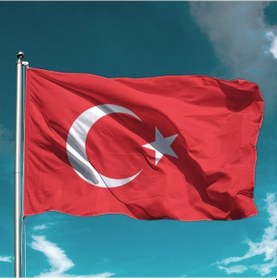 Resim Türk Bayrağı 30X45CM Raşel Kumaş - Sopalı-10 Adet 