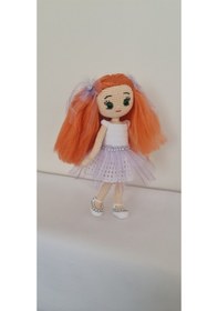Resim Amigurumi Turuncu Saçlı Kız Oyuncak 