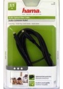 Resim Hama 122256 1 5M Optik Ses Siyah Kablo 