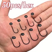 Resim Balıkçılık için 50 adet Büyük Siyah Karbon Çelik Üçlü Kanca - Keskin, Dayanıklı ve Çok Yönlü Boyutlar (1#, 6#, 8#, 10#, 12#, 14#) - Deniz, Sazan ve Tatlısu Balıkçılığı İçin Mükemmel 