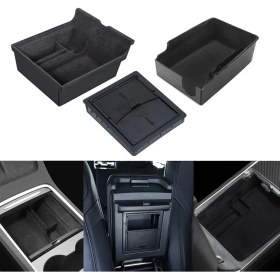 Resim Cdwishbest Mavi Konsol Düzenleyici Tepsi Esla Modeli 3y Kol Dayama Cubby Çekmece Saklama Kutusu Aksesuarları Için Fit Girin (Yurt Dışından) 