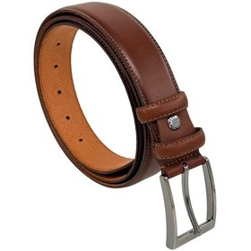 Resim Süzer Deri 3.5 Cm. Klasik Hakiki Deri Dikişli Model Düz Renk Erkek Kemer Açık Kahverengi Açık Kahverengi 