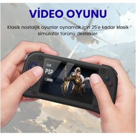 Resim MUSİA TEKNOLOJİ 20 Bin Oyun G28 Elektronik Oyun El Konsolu 4.3" HD Ekran Linux Sistemi PSP PS1 Game 64 Gb 3D 4GB Ram 