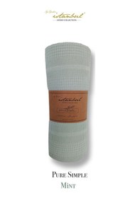 Resim Çift Kişilik Tek Pike Petek 210x230 Pamuklu (Cotton) Mint 