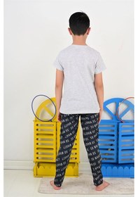 Resim Vitmo erkek çocuk kısa kollu pijama takımı so what skate model gri 