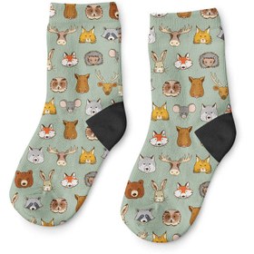 Resim Animals Face Çocuk Çorap - 5-8Yaş 
