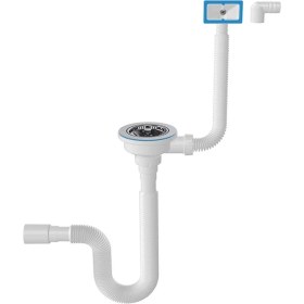 Resim Donau Geniş Kafalı Taşmalık ve Damlalıklı Lavabo Sifonu (Gri) 