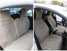 Resim Fiat Marea Station Wagon ile Uyumlu Lüx Oto Koltuk Minderi Ön Arka 5'li Set Five Star Serisi BEJ 