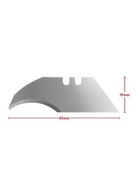 Resim Vip-tec Vt874000-7 19x60mm Concave Trapez Maket Bıçağı Yedeği 10 Adet 