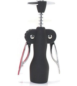 Resim Paslanmaz Çelik Tirbuşon / Şarap Açacağı Siyah 