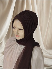 Resim Nuray hazır duvak Acı kahverengi tek tek model hazır duvak hazır şal hazır türban 