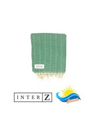 Resim %100 Pamuk Plaj Havlusu, Xxl 100x180cm, Marmaris, Yeşil 