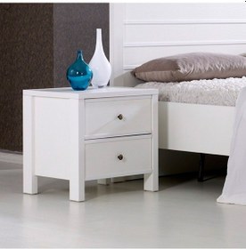 Resim Pasific Home Rio 2 Çekmeceli Ayaklı Komodin Beyaz 
