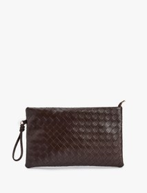 Resim Koton Örgü Desenli Fermuarlı Suni Deri Büyük Clutch Çanta 