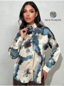 Resim Moon Rose Şık Büyük Beden Gömlek 279428297 Bej 