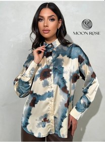 Resim Moon Rose Şık Büyük Beden Gömlek 279428297 Bej 