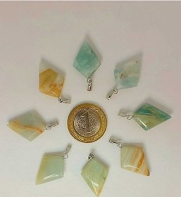 Resim Amazonit Taşı Ok Ucu Şekilli Kolye Ucu 42635 