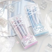Resim 4 Adet/ Kutu 0.38mm+0.5mm Siyah Jel Kalem Bale Kurdele Serisi Tuz Serisi Romantik Zarif Bale Askısı Temalı Jel Kalem İmza Kalemi Rahat Pürüzsüz Hızlı Kuruyan Öğrenci Yazı Kalemi 