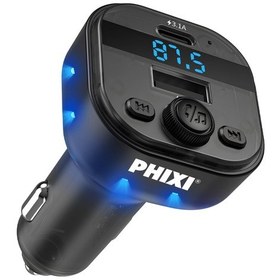 Resim Phixi Fm15 Araç Fm Transmitter Bluetooth 5.3 + Pd & Usb-a Hızlı Şarj 