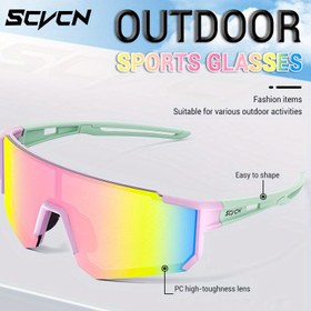 Resim SCVCN Açık Hava Sporları Bisiklet Gözlüğü - UV400 Koruma, Yüksek Dayanıklılık PC Lensler, Ayarlanabilir Burun Pedleri, Bisiklet, Yürüyüş, Kamp, Koşu, Seyahat Fotoğrafçılığı Aksesuarları için Moda TR Çerçeve | Ayarlanabilir Burun Pedleri | Yüksek Dayanıklılık Lensleri, Bisiklet Gözlüğü 