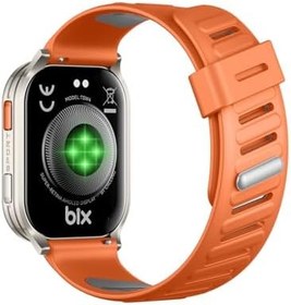 Resim Bix TSW4 47mm Ultra İnce 2.04” AMOLED Ekranlı Akıllı Saat - Dahili LED Fenerli, Bluetooth Aramalı, Nabız & SpO₂ Ölçer, iOS ve Android Uyumlu (Turuncu) 