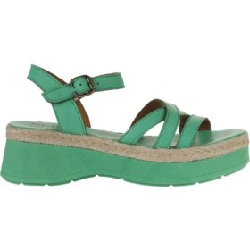 Resim Bueno Shoes Yeşil Koyu Deri Kadın Düz Sandalet 01WY8203 01WY8203 