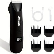Resim WEEME 1 Adet Unisex Elektrikli Vücut Tüy Makinesi - Özel & Tam Vücut Bakımı için, LCD Güç Göstergesi, LED Işık & Seyahat Kilidi, Koltukaltı/Göğüs/Bacak/Bikini Çizgisi İçin Güvenli, USB Şarj Edilebilir 