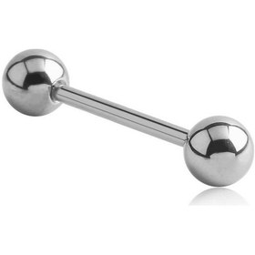 Resim 316 Cerrahi Çelik Kıkırdak Helix Tragus Piercingi Beyaz - Siyah 