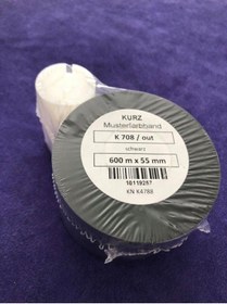 Resim Hasyılmaz Kurz K 708 / Out Siyah Wax Ribon 600m X 55mm - Termal Baskı Kağıdı Wax Ribbon 