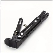 Resim Xuweiwei Aluminum Alloy Edge Support Pad Siyah 1 Adet Genişletilmiş Kaymaz Motosiklet Ayaklık Plakası 