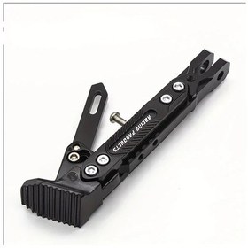 Resim Xuweiwei Aluminum Alloy Edge Support Pad Siyah 1 Adet Genişletilmiş Kaymaz Motosiklet Ayaklık Plakası 