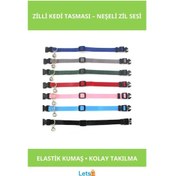 Resim Şık Renkli Zilli Kedi Tasması Konforlu Ve Güvenli 