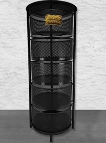 Resim DigitHome Metal Çok Amaçlı 5 Katlı Patates Soğan Sepeti Sebzelik Siyah – 1056 C1-1-156 