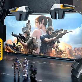 Resim EXENAR Yüksek Hassasiyetli 6 Parmak Nişan Ve Tetik Oyun Tuşu Oyun Tetikleri Gamer Oyun Konsolu 