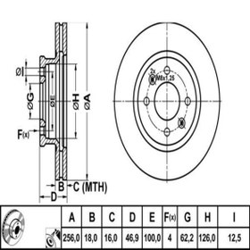 Resim FREN DISK ON HAVA KANALLI 256-4 ( HYUNDAI: I20 08 - ) 
