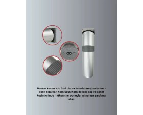 Resim TKÇ Paslanmaz Çelik Bıçaklı Tıraş Makinesi - Keskin ve Dayanıklı 