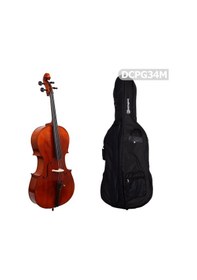 Resim Dominguez Dcpg34m Profesyonel Çello 3/4 Mat Cila Gül Ağacı Ak 