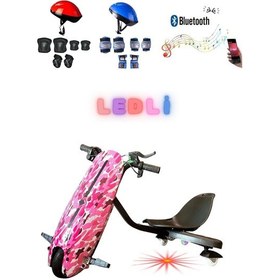 Resim Citymate Drift Car Elektrikli Kaykay Bluetooth Dirift Kar Hoverboard Scooter + Koruma Ekipmanı D05 