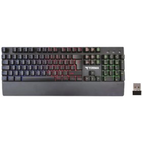 Resim Torima TK-10 Kablosuz Mekanik Hisli Şarj Edilebilir RGB Işıklı Wireless Gaming Klavye 