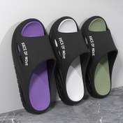 Resim Erkekler için Trend Yaz Platform Terlikleri - Kaymaz, Rahat EVA Taban ve Dokulu Tasarım, Siyah, Mor, Beyaz ve Yeşil Renklerde Günlük İç/Dış Mekan Terlikleri, Modern Terlikler | Dayanıklı Kaymaz, Ev Terlikleri 