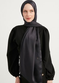 Resim Şaless Tesettür Kadın Janjan-janjanlı Krinkıl Abiye Şal-koyu Füme- 70x190cm 