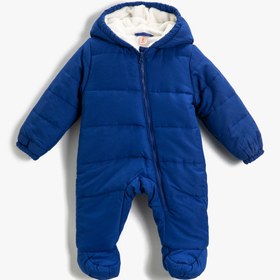 Resim Erkek Bebek Kapüşonlu İçi Peluş Astronot Mont 