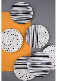 Resim Tabak Evi Porselen Sidereal Karma Pasta Tabağı Seti 19,50cm 6 Kişilik 6 Parça Çok Renkli 