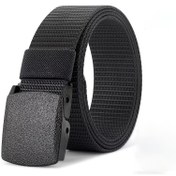 Resim Unisex Casual Woven Belt ile Plastik Toka, Düz Renk, Ayarlanabilir, Kotlar için İdeal, Mükemmel Babalar Günü veya Mezuniyet Hediyesi, Her Gün Rahat Kemer|Ayarlanabilir Rahat Kemer|Dayanıklı Plastik Toka 