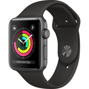 Resim Apple Watch Series 3 GPS 42 mm Uzay Grisi Alüminyum Kasa ve Siyah Spor Kordon MTF32TU\u002FA 