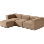 Resim S Home Design Concept Pietro 4 Modül Modüler Kanepe Köşe Koltuk Takımı, Teddy, Sütlü Kahve 